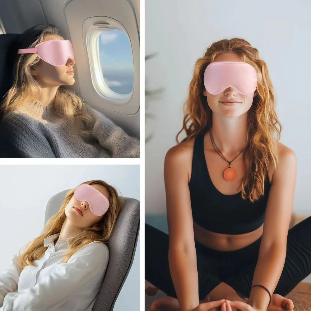 Maska do spania na oczy Eyeshade Sleep Mask - różowa 8