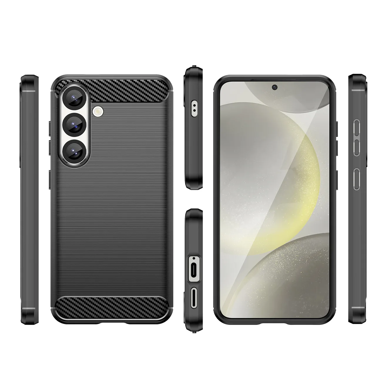 Fleksibilna silikonska navlaka za Xiaomi Poco F7 Pro Carbon Case - crna 3