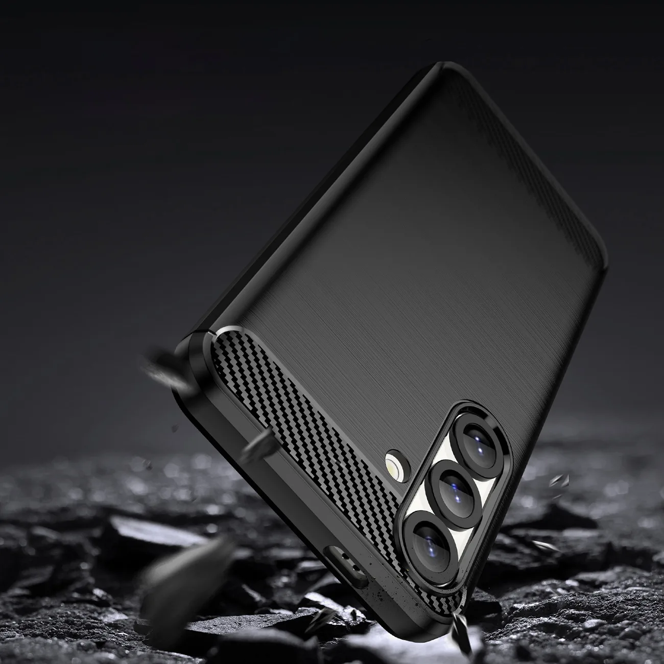 Flexible Silikonhülle für Xiaomi Poco F7 Ultra Carbon Case – schwarz 4