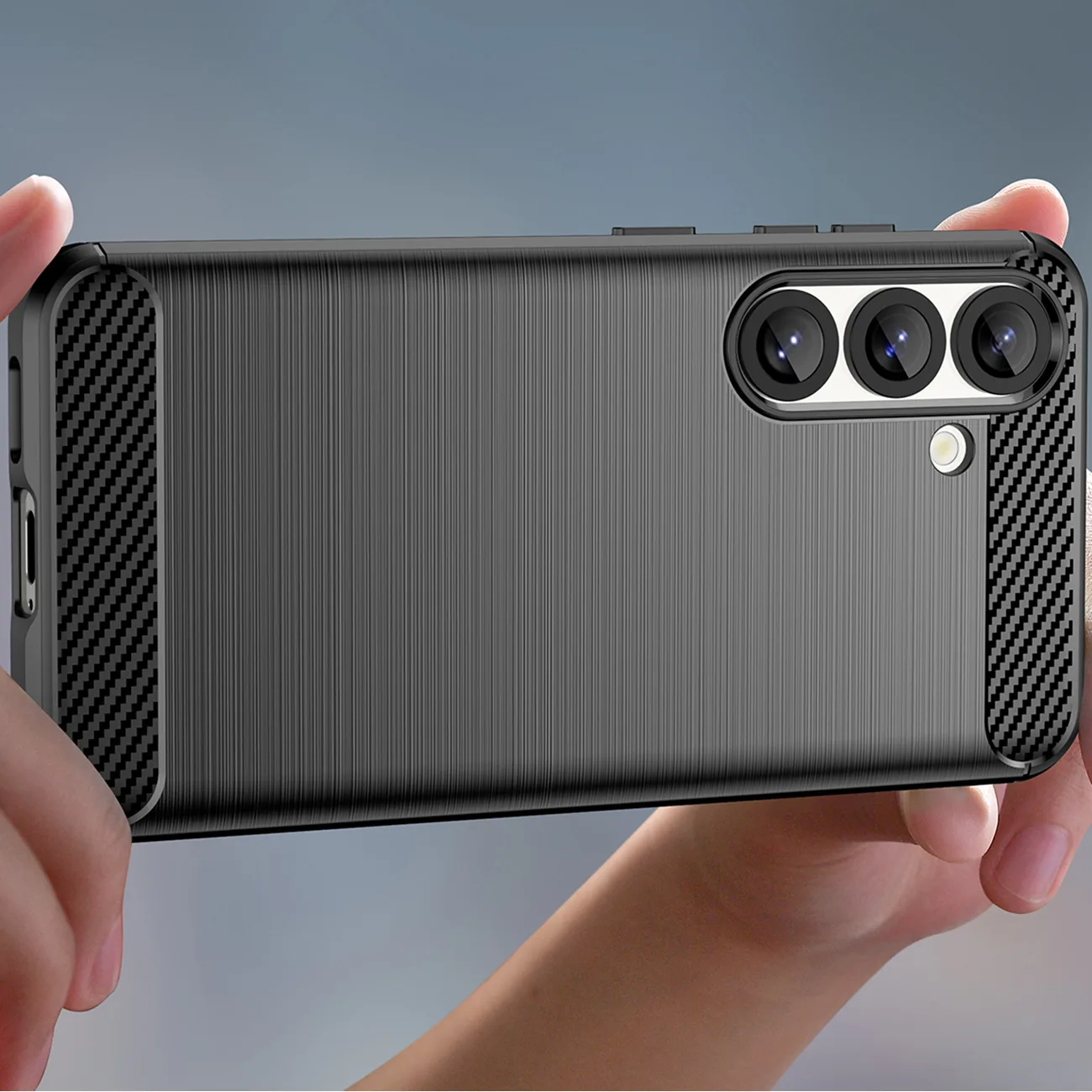 Etui elastyczne silikonowe na Xiaomi Poco M7 5G Carbon Case - czarne 6
