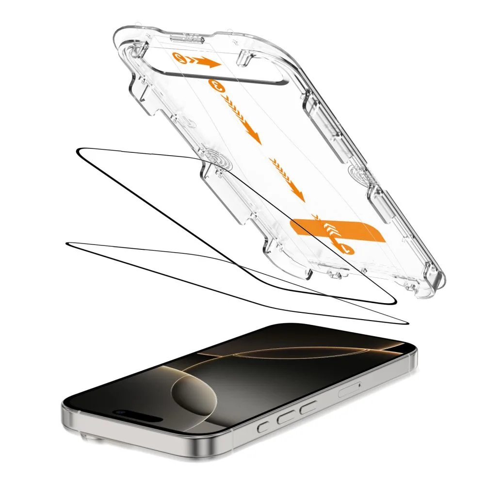 Tempered glass for iPhone 16 Pro with Quick Set+ installation frame - 2 pcs. 2