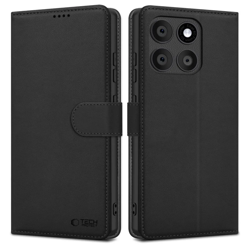 Motorola Edge 60 Fusion pénztárca tok – fekete