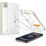 Härtungsglas für iPhone 15 / 16 mit Quick Set+ Einbaurahmen – 2 Stück