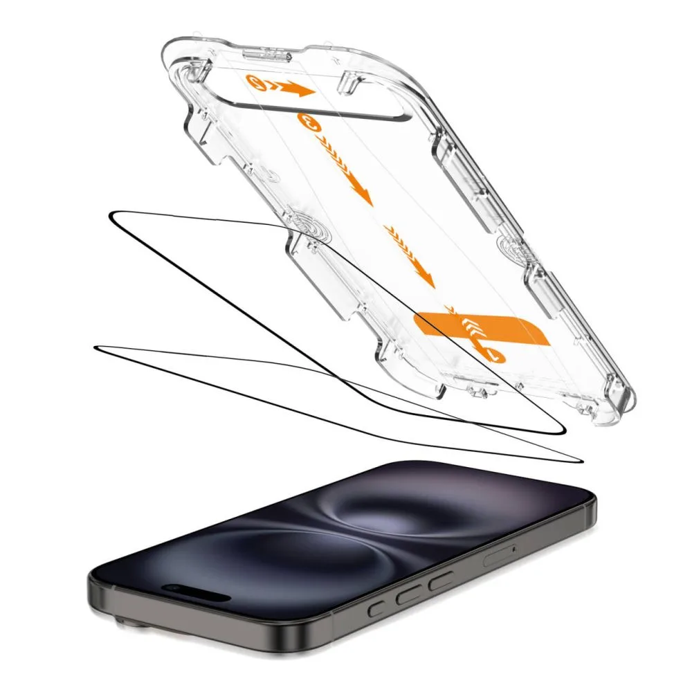 Tempered glass for iPhone 15 / 16 with Quick Set+ installation frame - 2 pcs. 2