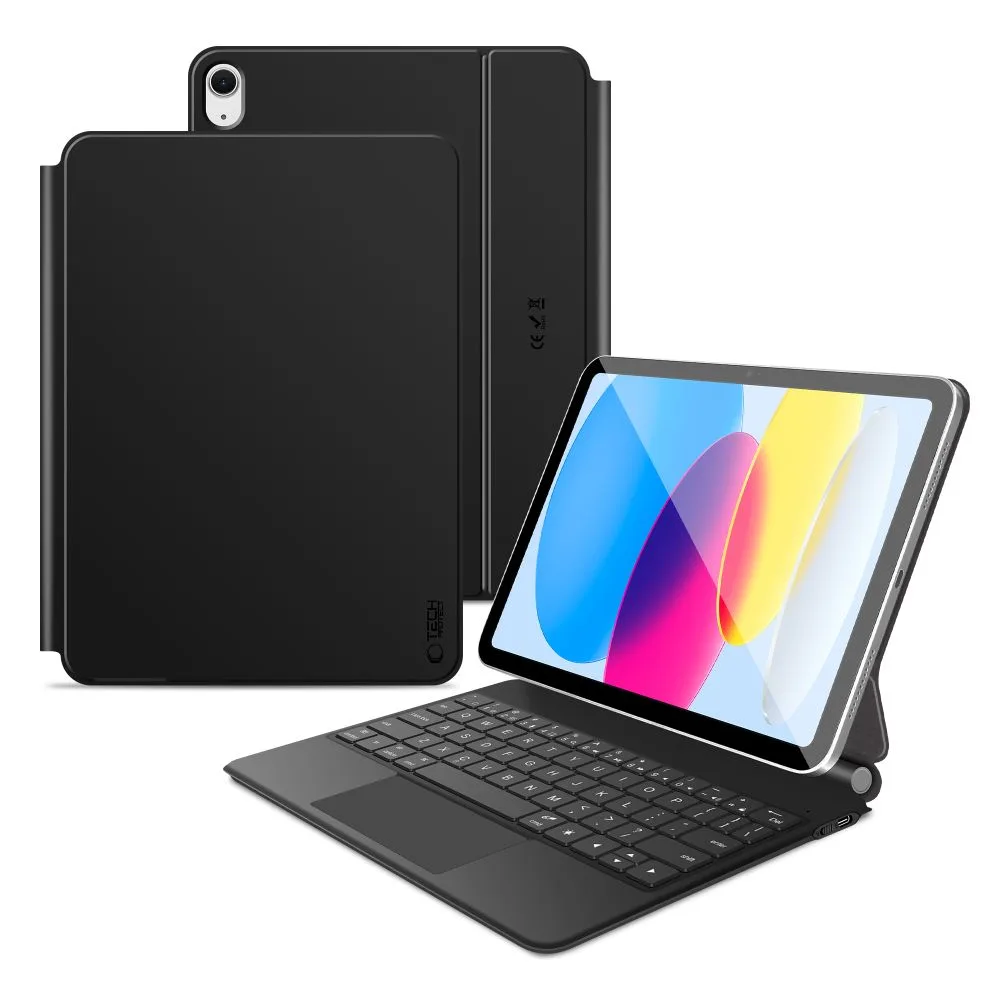 Billentyűzetes tok iPad 10,9'' 2022 / iPad 11'' 2025 Smartcase Magnetic - Fekete