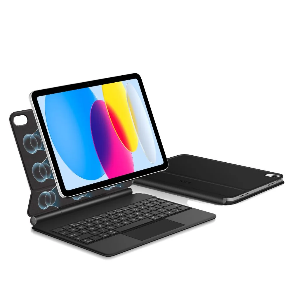 Billentyűzetes tok iPad 10,9'' 2022 / iPad 11'' 2025 Smartcase Magnetic - Fekete 4