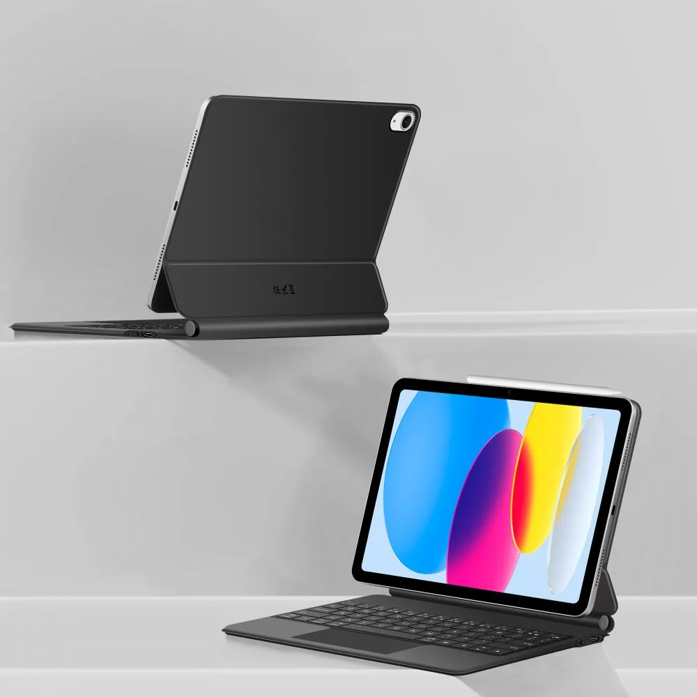 Billentyűzetes tok iPad 10,9'' 2022 / iPad 11'' 2025 Smartcase Magnetic - Fekete 6