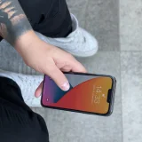 Tochko-kompatibilis, teljes képernyős edzett üveg iPhone 14 Plus / 13 Pro Max készülékekhez, kerettel – fekete 9