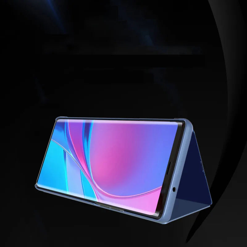 Futerał etui z klapką na Samsung Galaxy A22 4G Clear View Case - czarny 2