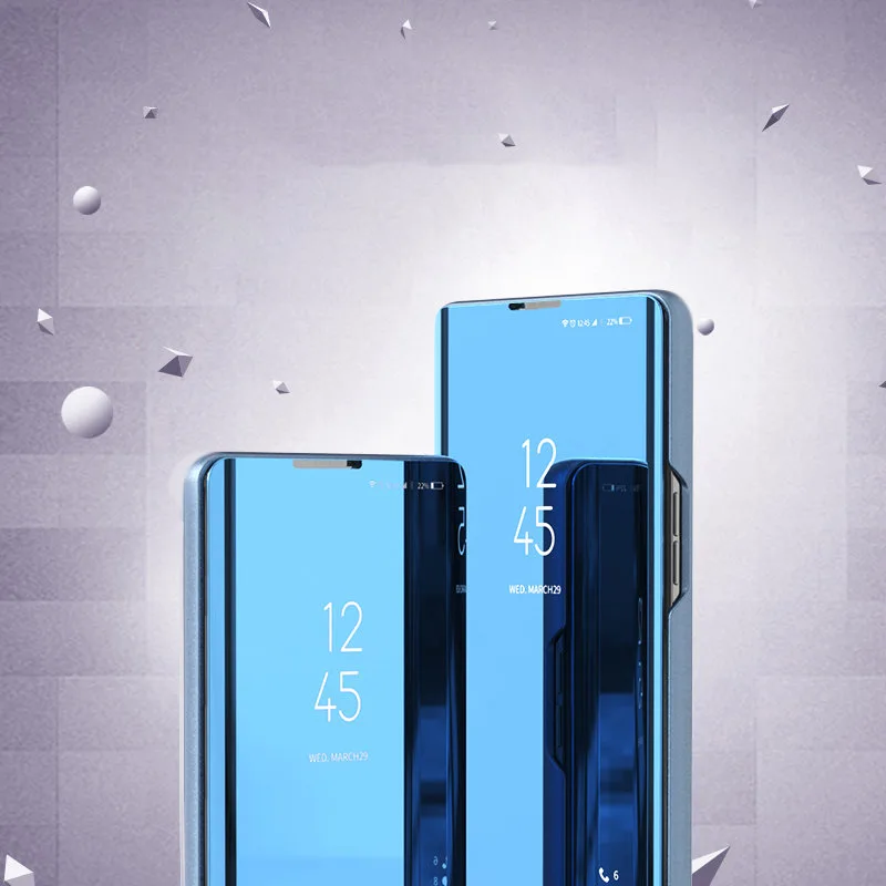 Futerał etui z klapką na Samsung Galaxy A22 4G Clear View Case - czarny 3