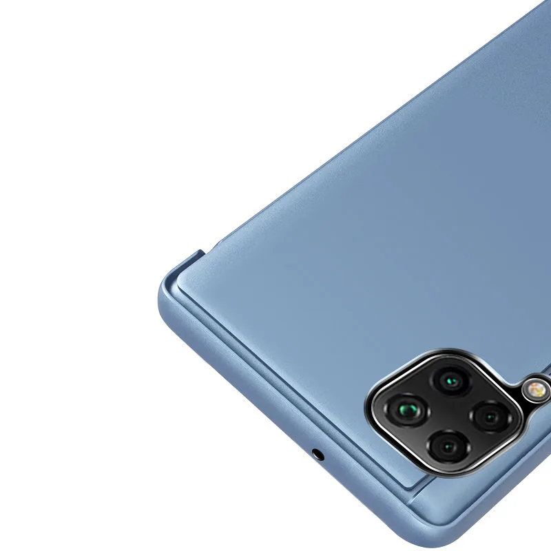 Futerał etui z klapką na Samsung Galaxy A22 4G Clear View Case - czarny 6