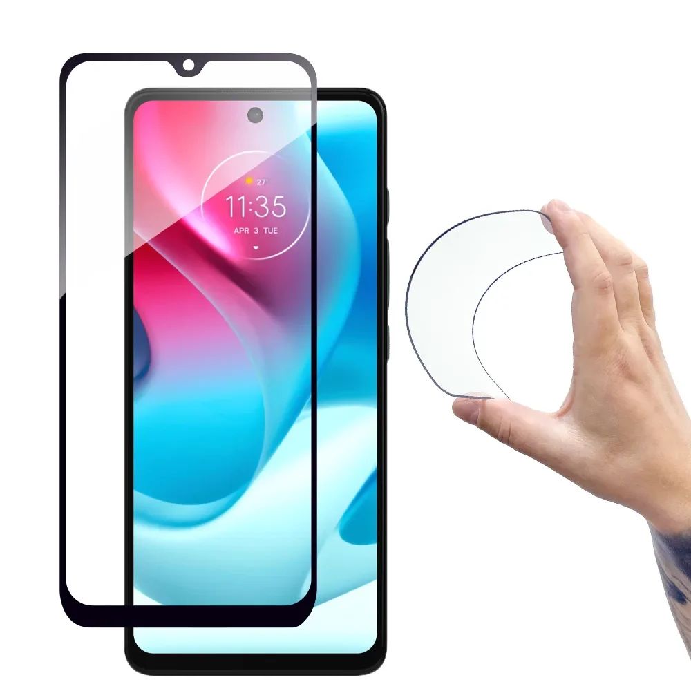 Folie de protecție din sticlă temperată pentru Moto G60s cu ramă Full Cover Flexi Nano Folie de protecție din sticlă temperată pentru Moto G60s cu ramă Full Cover Flexi Nano