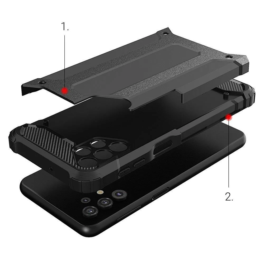 Samsung Galaxy A73 Hybrid Armor tok – fekete 7