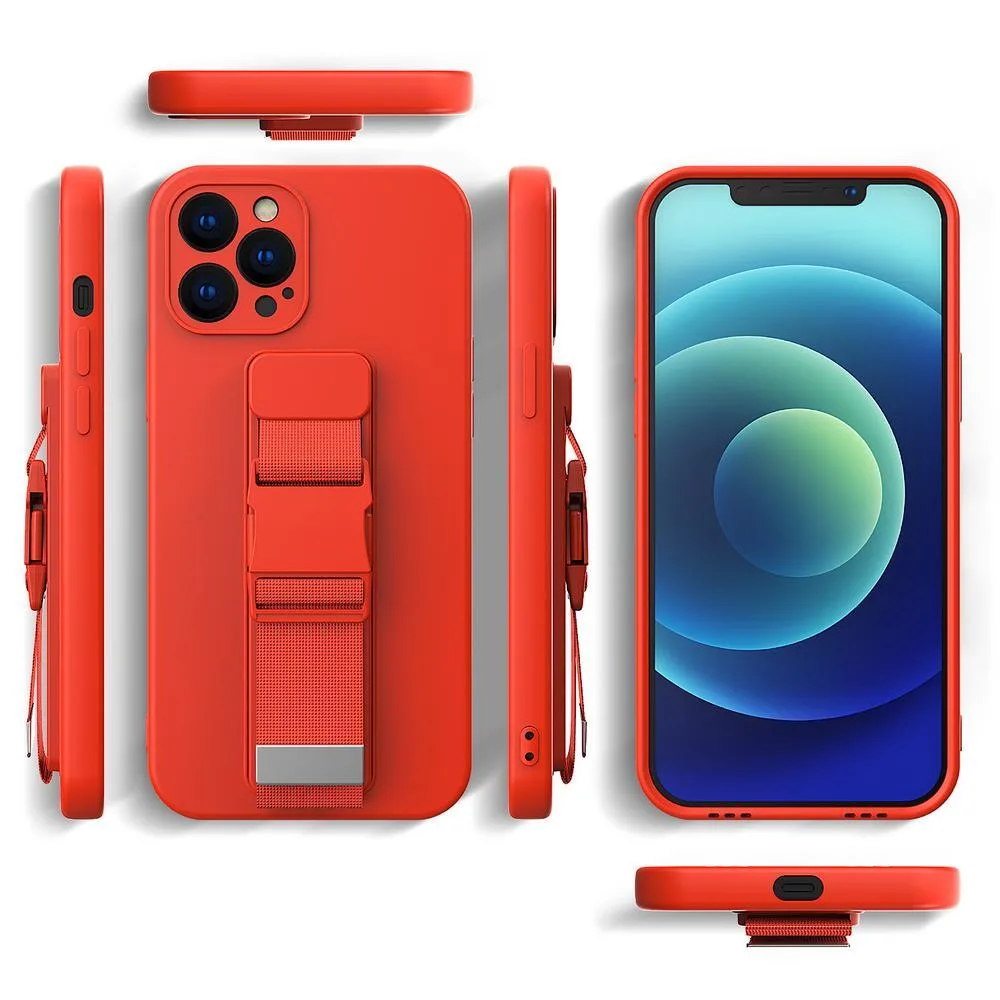 Silikonhülle mit Band für Xiaomi Poco M4 Pro 5G Rope Case – schwarz 2