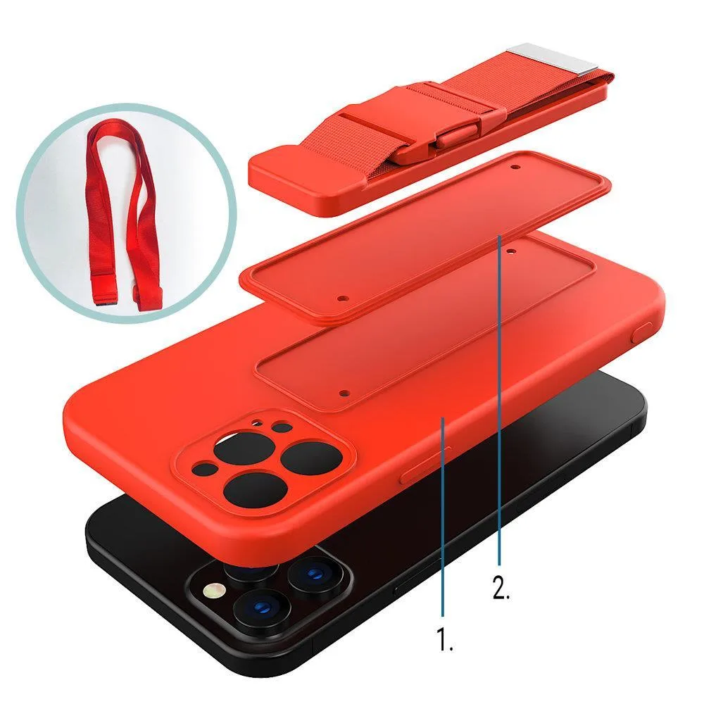 Silikonhülle mit Band für Xiaomi Poco M4 Pro 5G Rope Case – schwarz 7