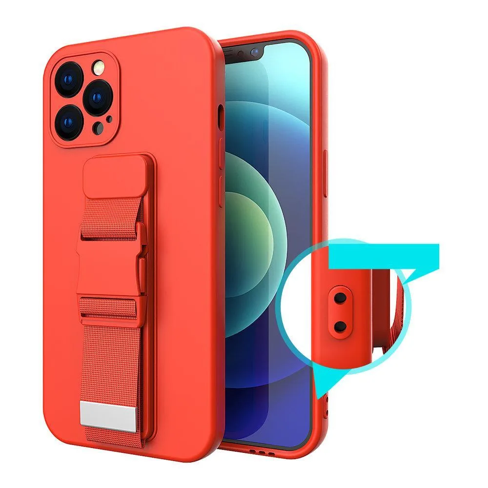 Silikonhülle mit Band für Xiaomi Poco M4 Pro 5G Rope Case – schwarz 9
