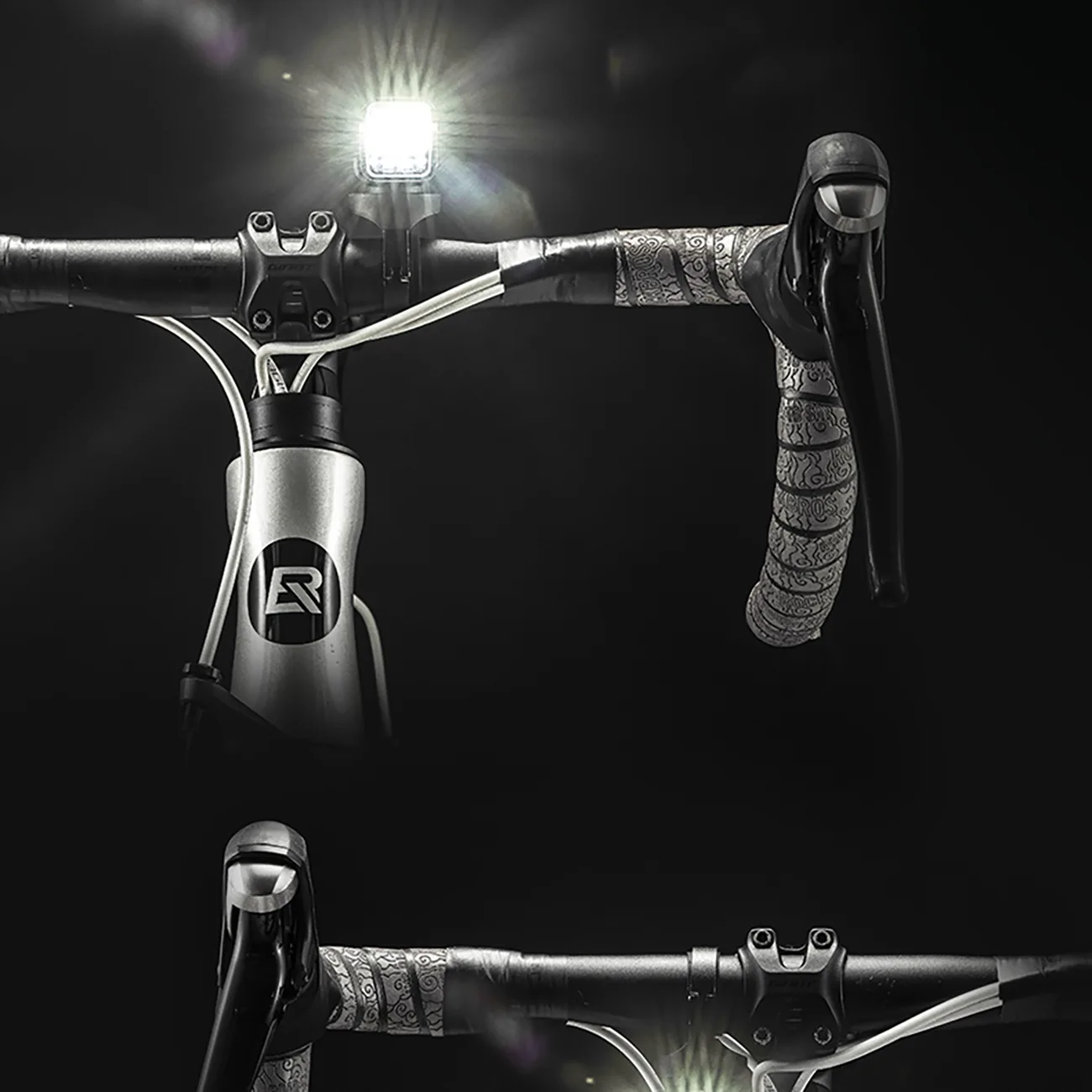 Predné svetlo na bicykel s výkonom 1000 lm s káblom USB-C na USB-A – čierne 10