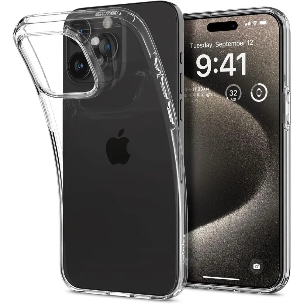 Liquid Crystal tok iPhone 15 Pro Max-hoz – Átlátszó