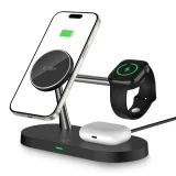 Ładowarka indukcyjna 3w1 na smartfon słuchawki smartwatch z MagSafe - czarna 2