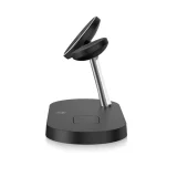 Ładowarka indukcyjna 3w1 na smartfon słuchawki smartwatch z MagSafe - czarna 4