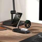 Ładowarka indukcyjna 3w1 na smartfon słuchawki smartwatch z MagSafe - czarna 5