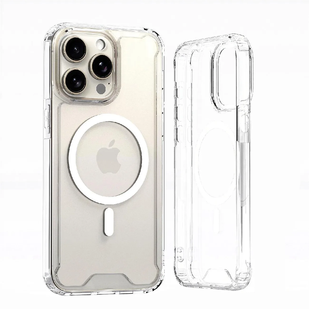 Átlátszó sarokvédő tok MagSafe iPhone 16-hoz – átlátszó