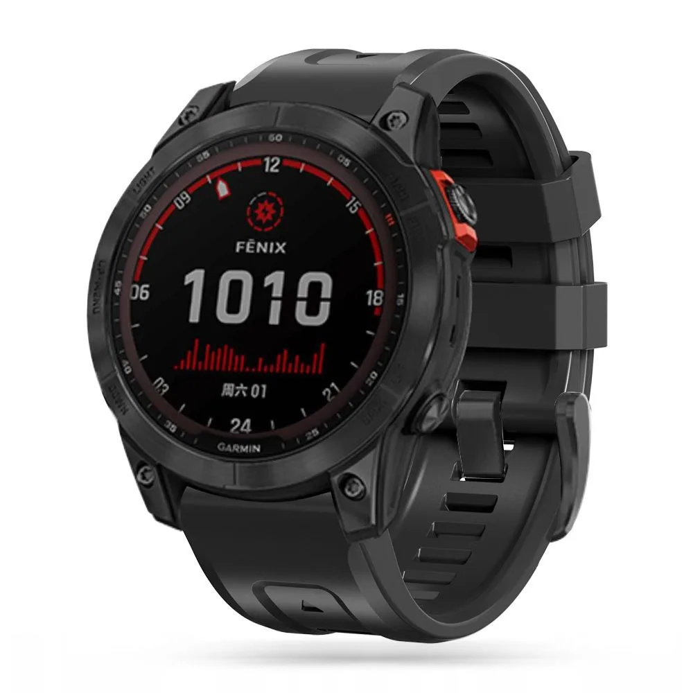 Curea IconBand pentru Garmin Fenix 5 / 6 / 6 Pro / 7 - Negru 2