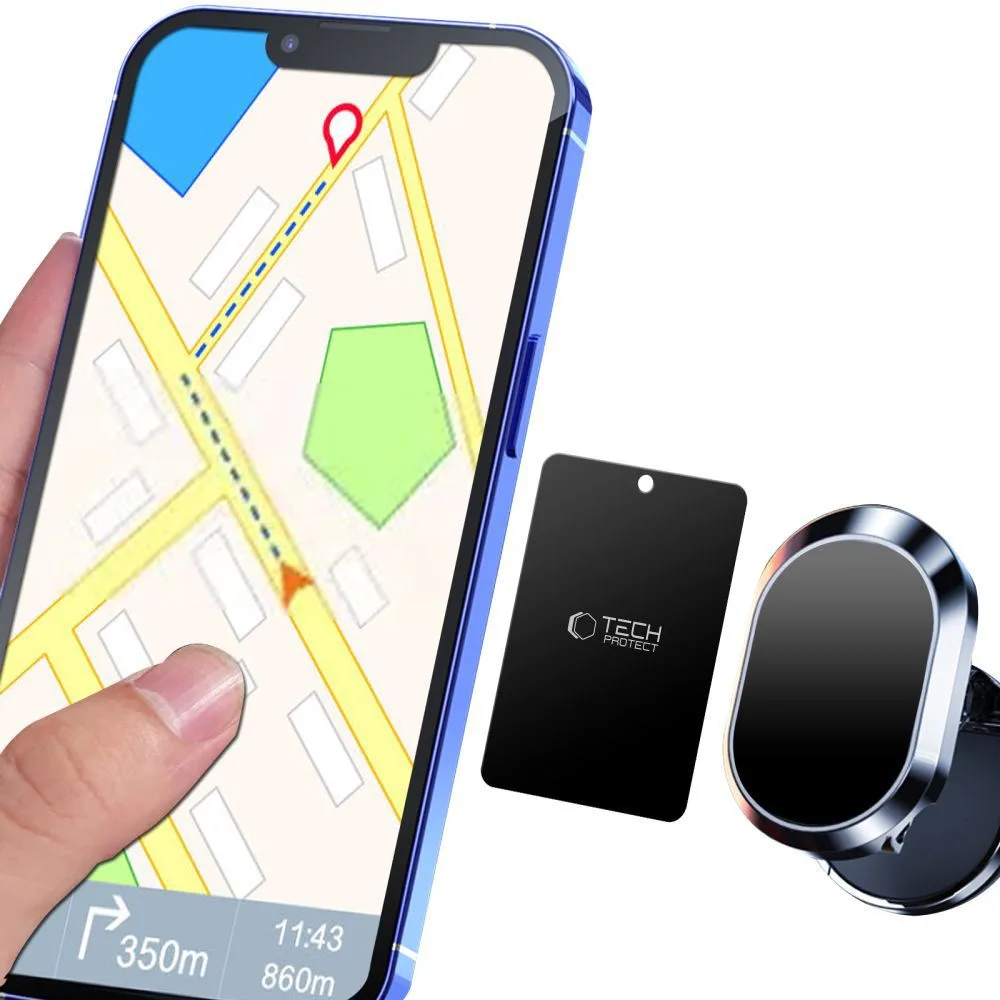 Black magnetic plates for car phone mounts - 4 pcs. 3