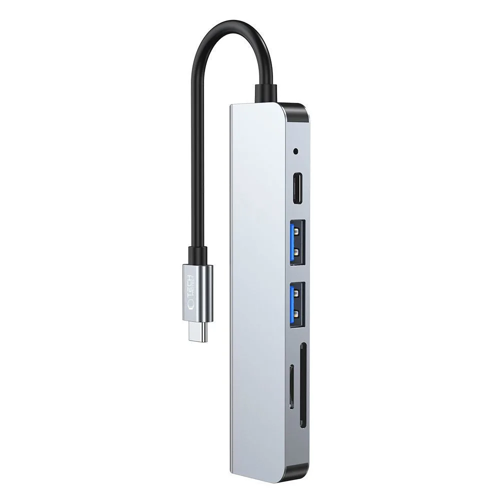 6-in-1 USB-C to USB-A, USB-C, HDMI, micro SD / TF / SD Hub - Gray 8
