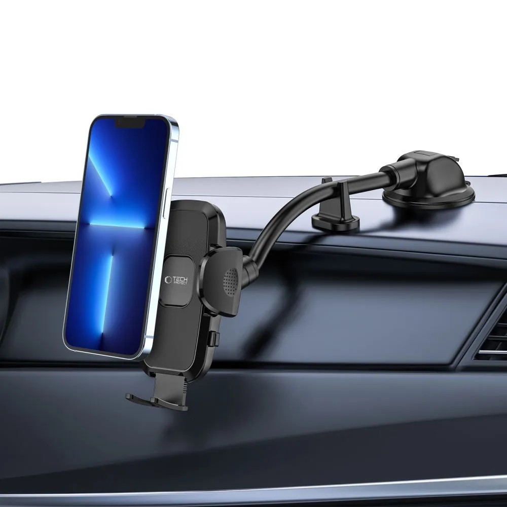 Car windshield mount for phone with long arm - black 3