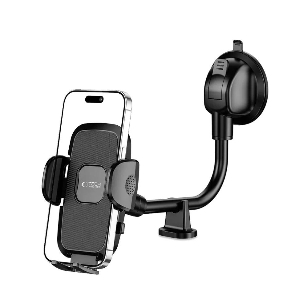 Car windshield mount for phone with long arm - black 4