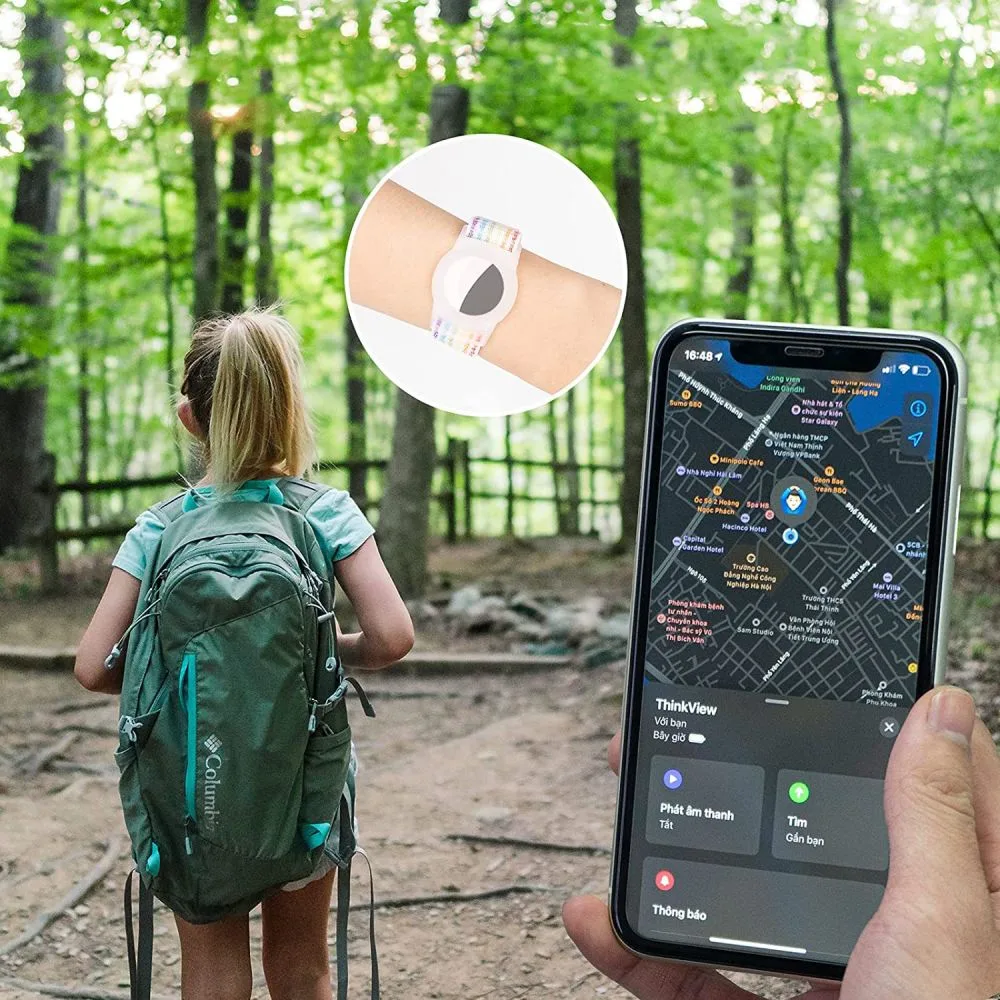 Pasek bransoletka na lokalizator Apple AirTag dla dzieci - niebieska 3