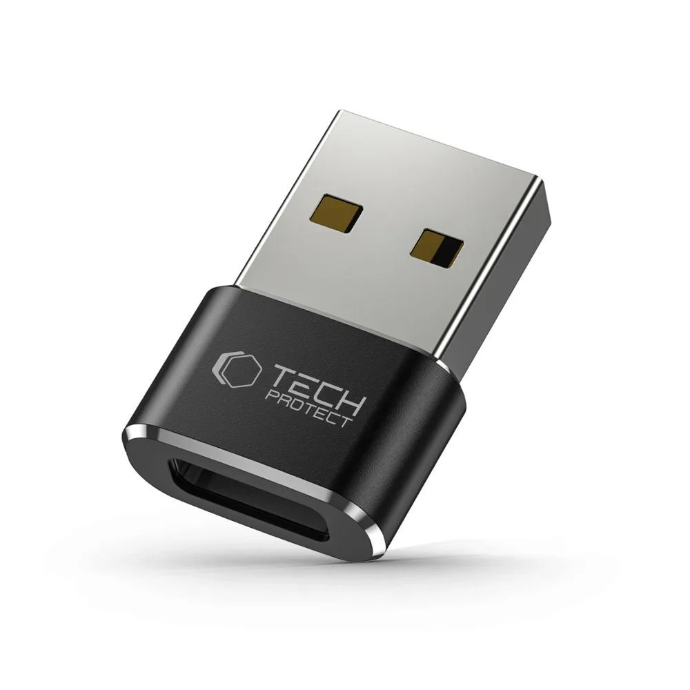 USB-A (hím) – USB-C (nő) adapter – fekete