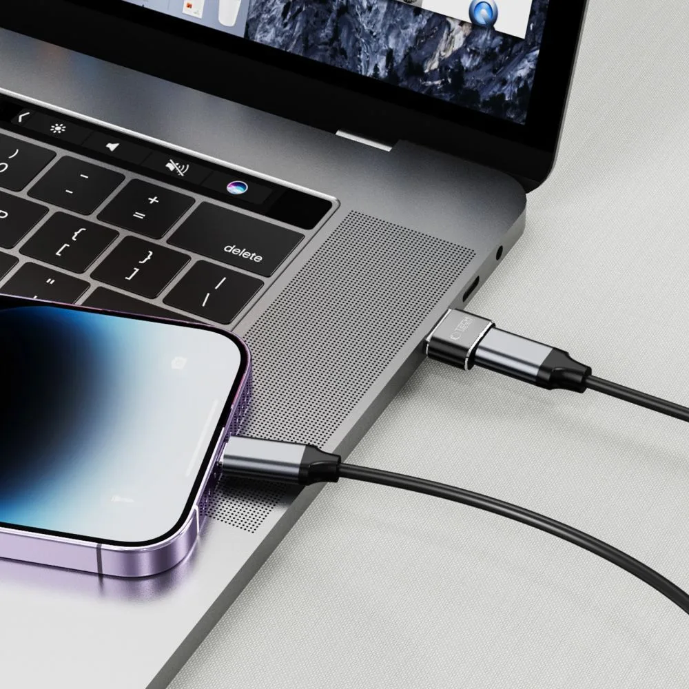 USB-A (male) to USB-C (female) adapter - black 2