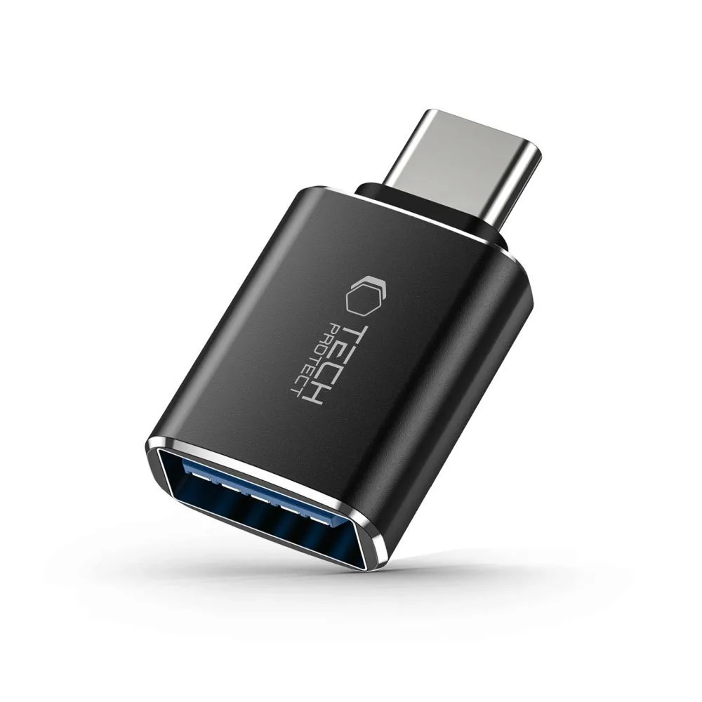 USB-C (hím) – USB-A (nő) OTG adapter – fekete