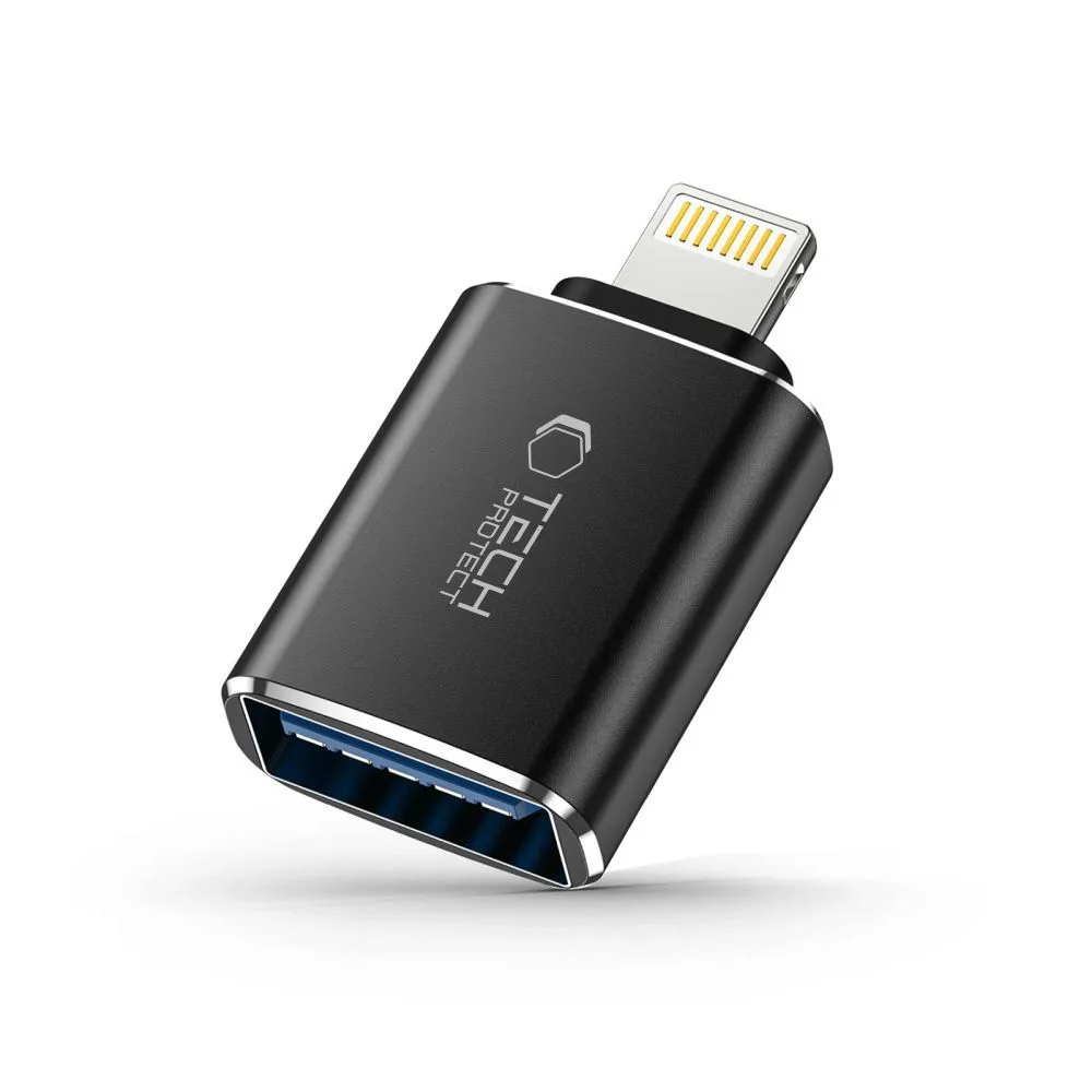iPhone Lightning (hím) – USB-A (nő) OTG adapter – fekete
