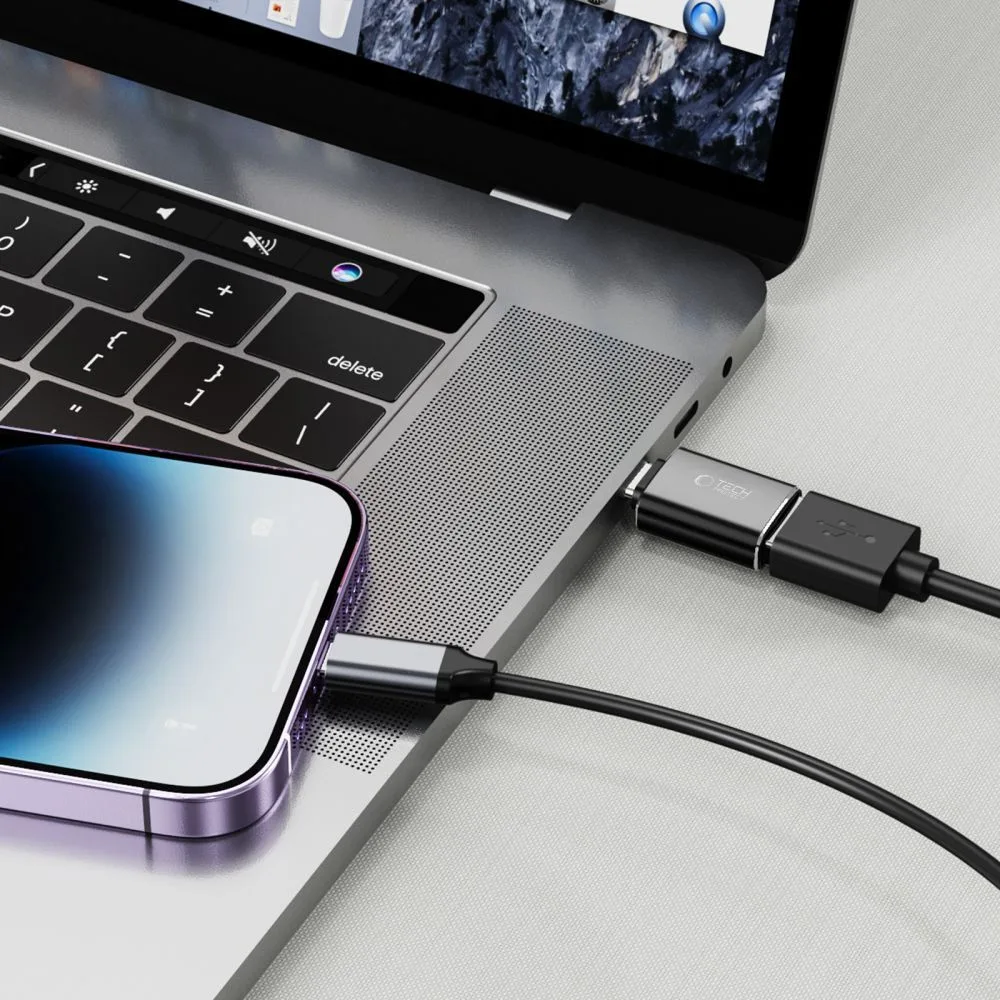 iPhone Lightning (male) to USB-A (female) OTG adapter - black 2