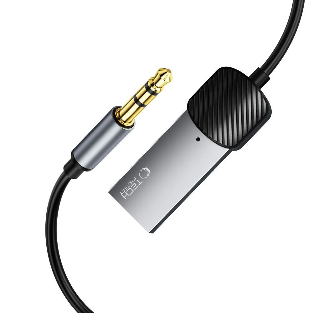 3.5mm AUX Mini Jack (Male) to Bluetooth Adapter - Gray 5