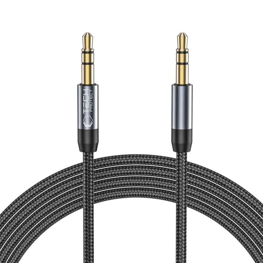 3,5 mm-es mini jack AUX audio kábel, 1,5 m – fekete