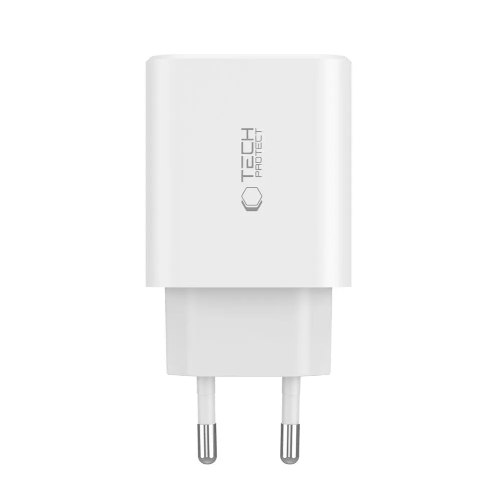 2x USB-C PD / USB-A QC 30W Wall Charger - White 2