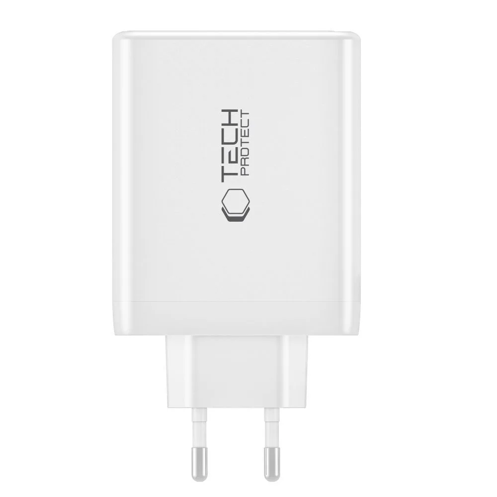 GaN 3x USB-C PD USB-A QC 100W Wall Charger - White 2