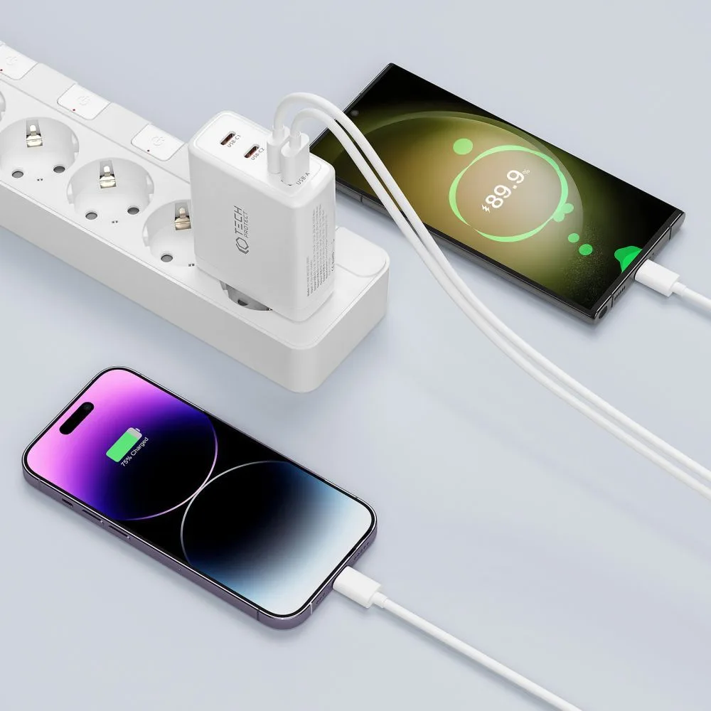 GaN Wall Charger 3x USB-C PD USB-A QC 100W - Black 4