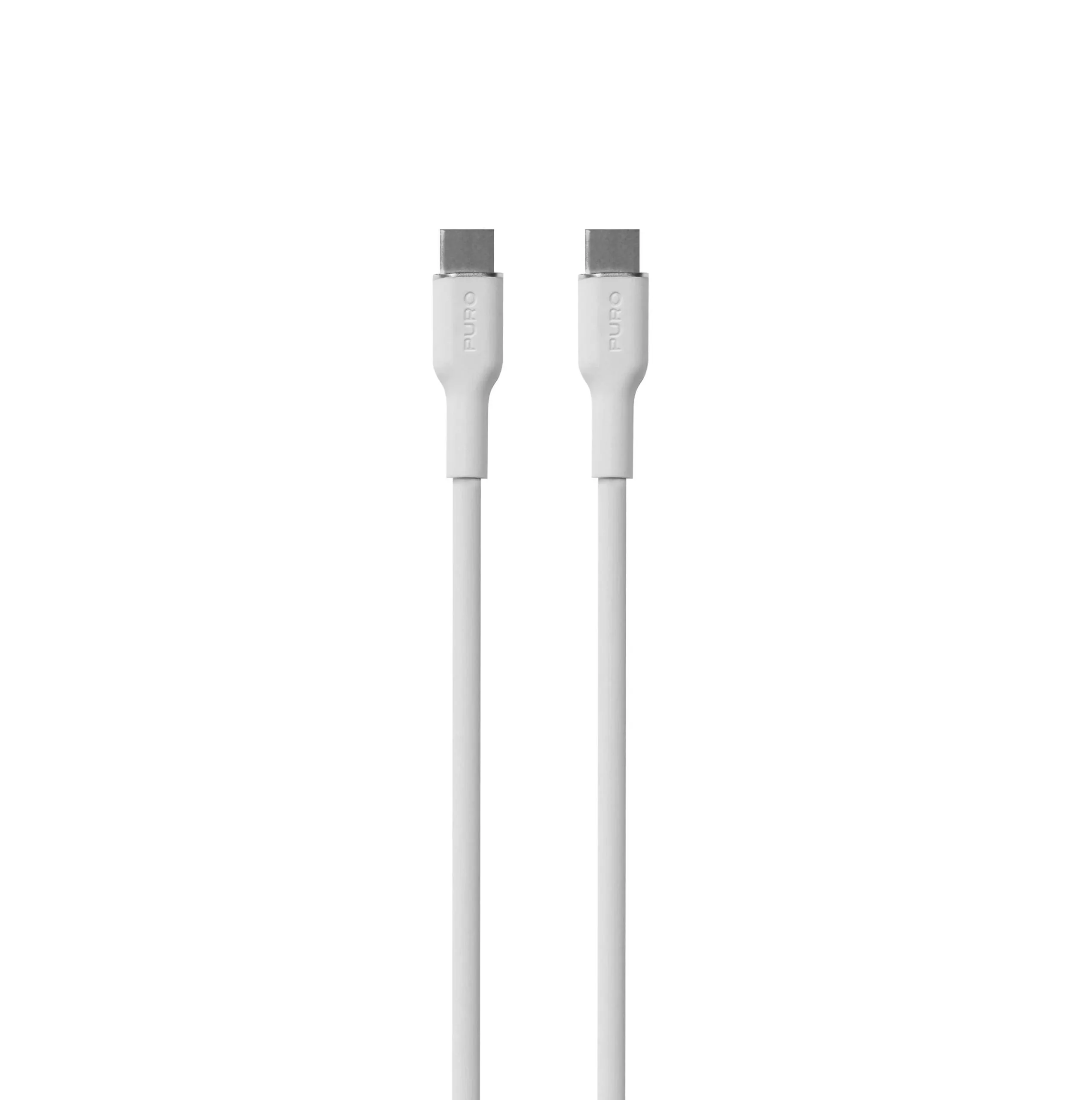 60 W-os USB-C szilikon kábel, 1,5 m – Fehér