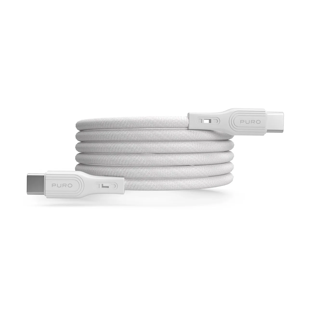 Cablu magnetic USB-C de 60 W, 1 m - Alb 4