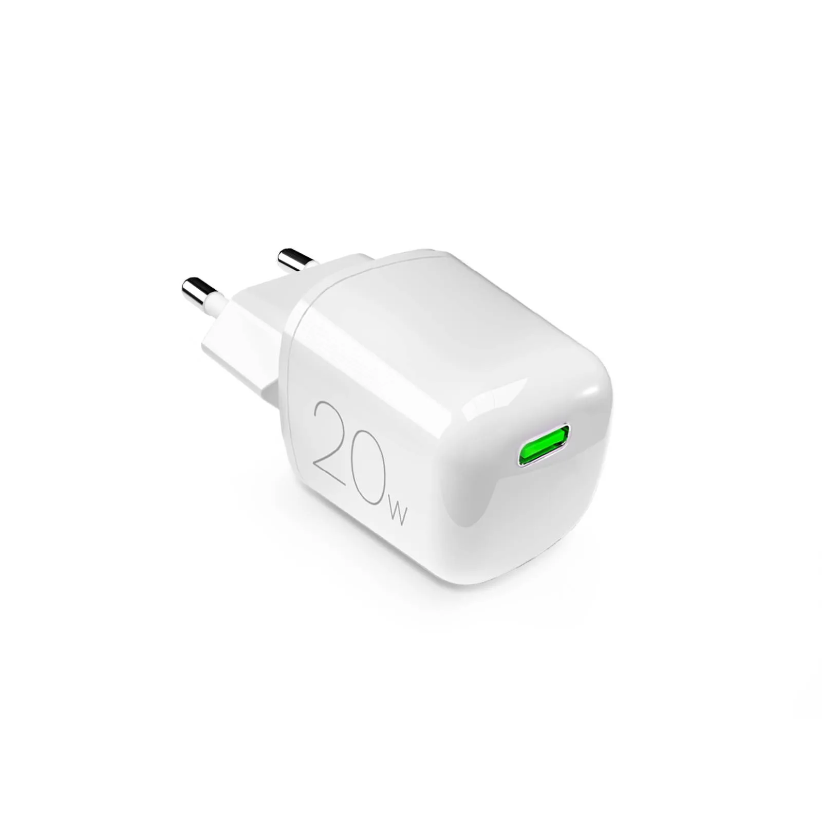 20 W-os GaN USB-C fali töltő – Fehér