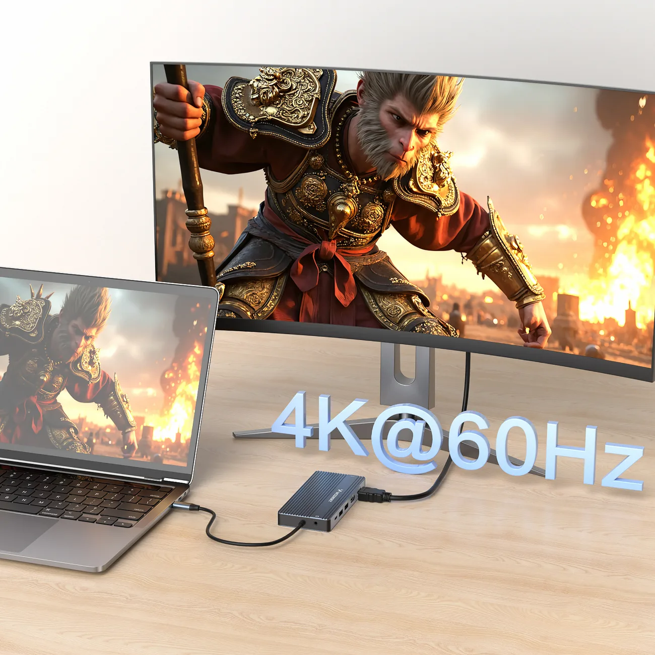 Hub 14-în-1 pentru până la 3 monitoare: USB-A, USB-C, DisplayPort, HDMI, RJ45, SD, TF, mini jack - gri 3