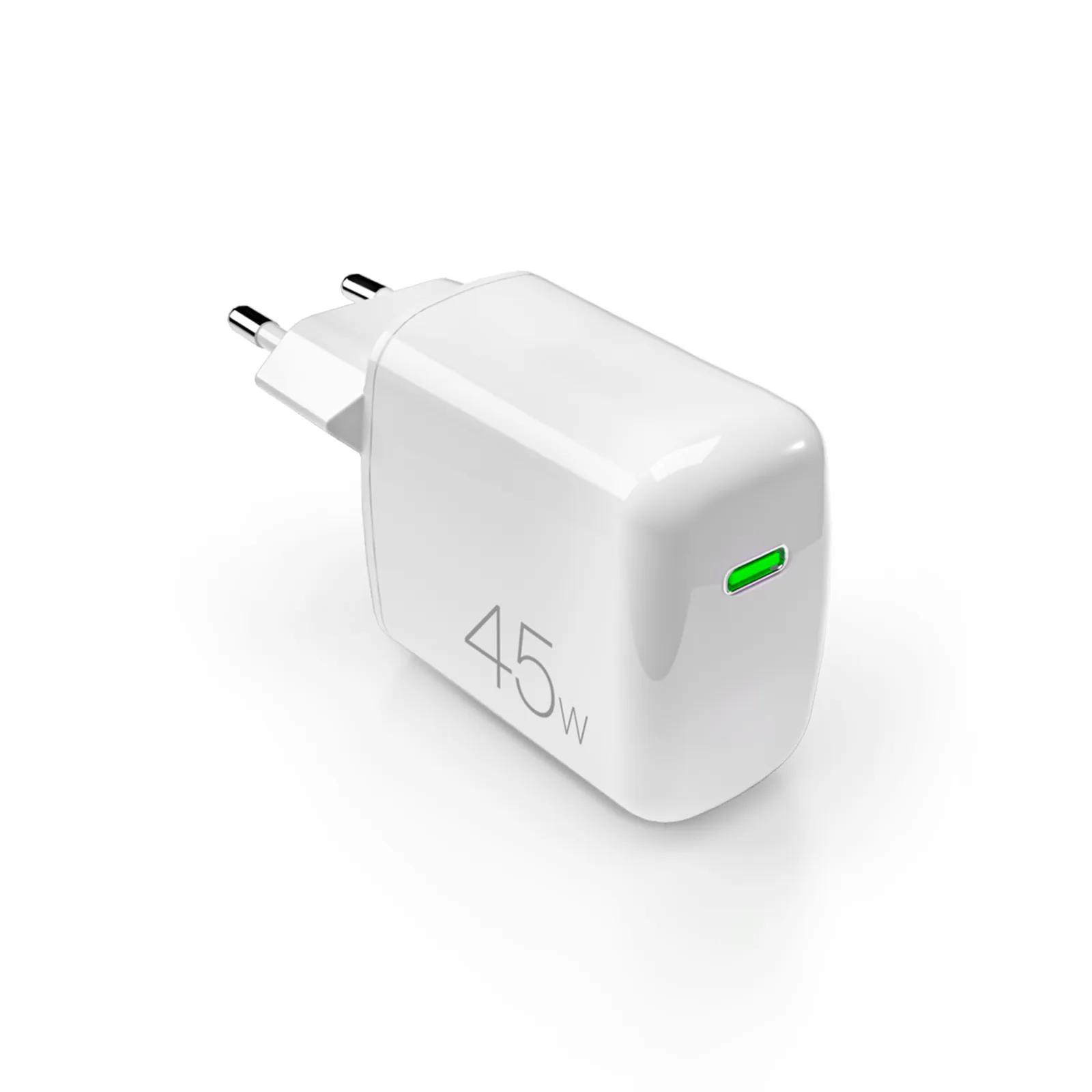 45 W-os GaN USB-C PD fali töltő – fehér