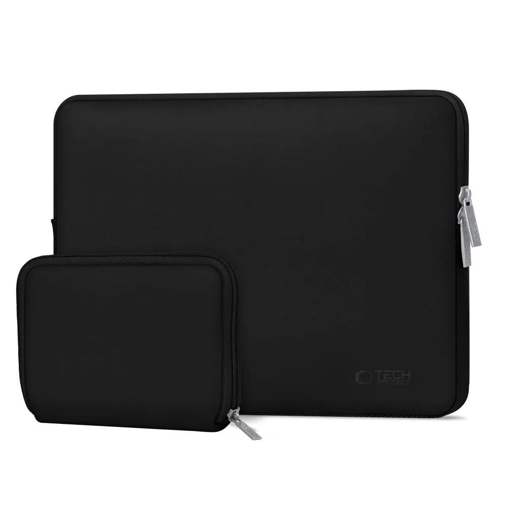 Torba etui pokrowiec na laptopa 13-14'' + etui na akcesoria - czarna 2