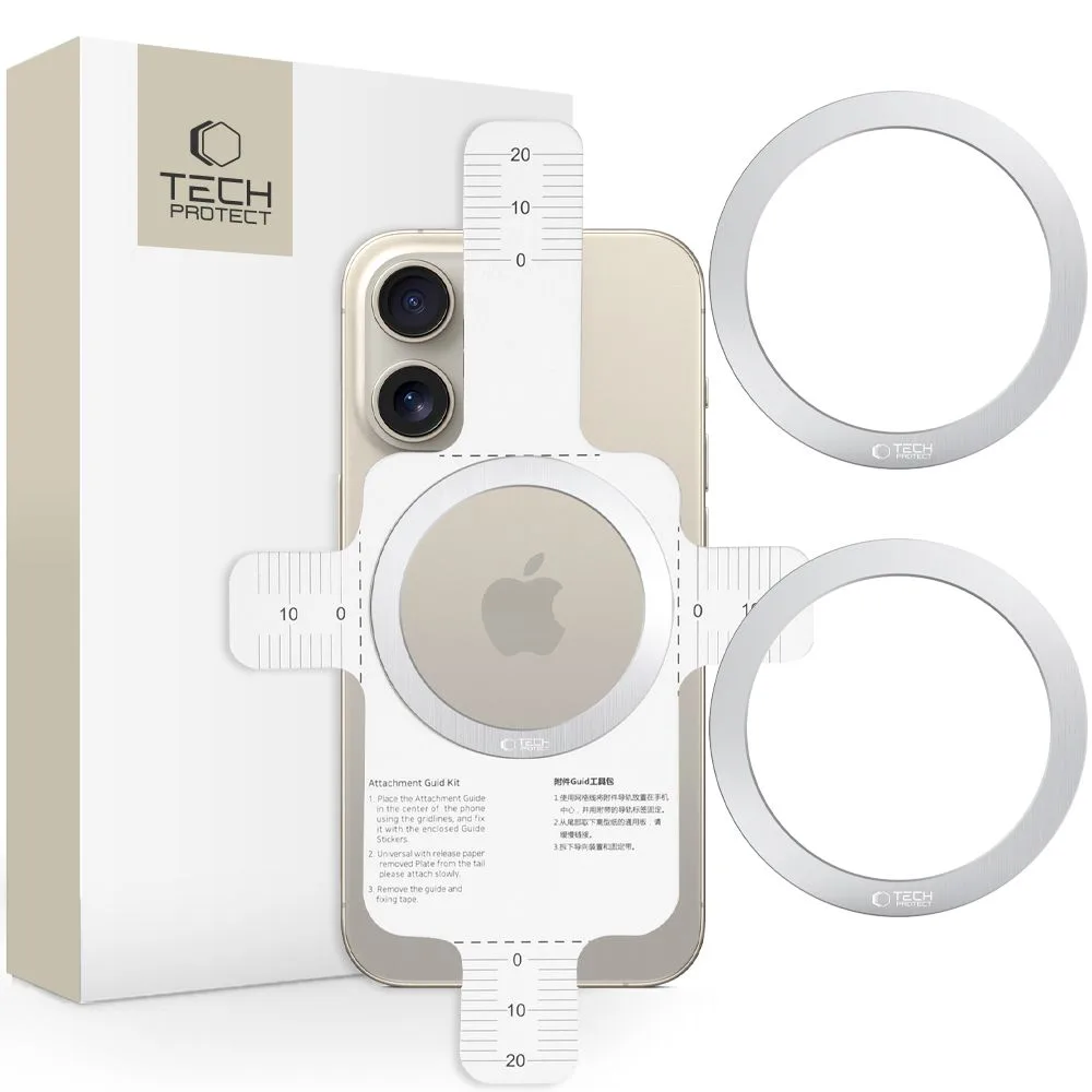 MagSafe mágneses gyűrű okostelefon tokhoz - ezüst