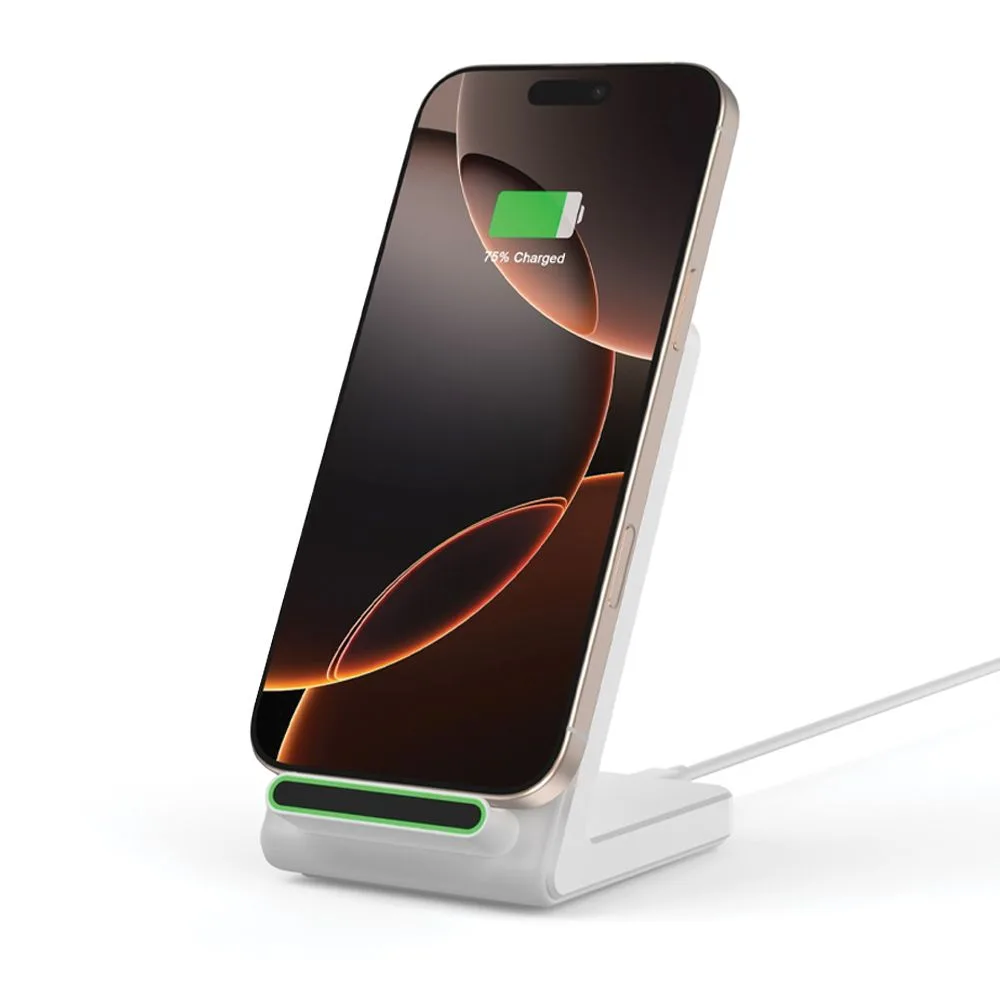 15-W-Wireless-Smartphone-Ladegerät im Standdesign – weiß 2
